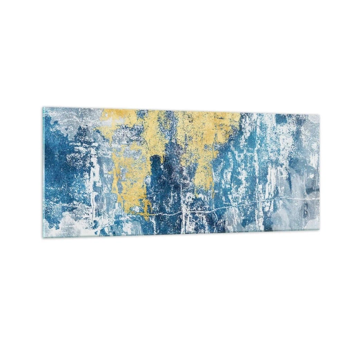 Quadro em vidro - Abstração cheia de clima - 100x40 cm