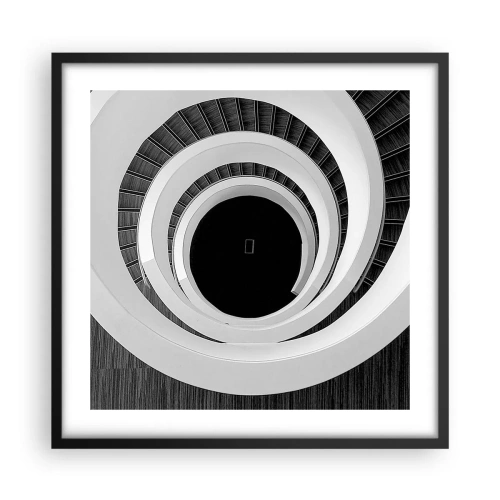 Pôster com moldura preta - Ao âmago - 50x50 cm