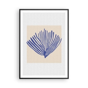 Pôster com moldura preta - Ventilador azul - 70x100 cm