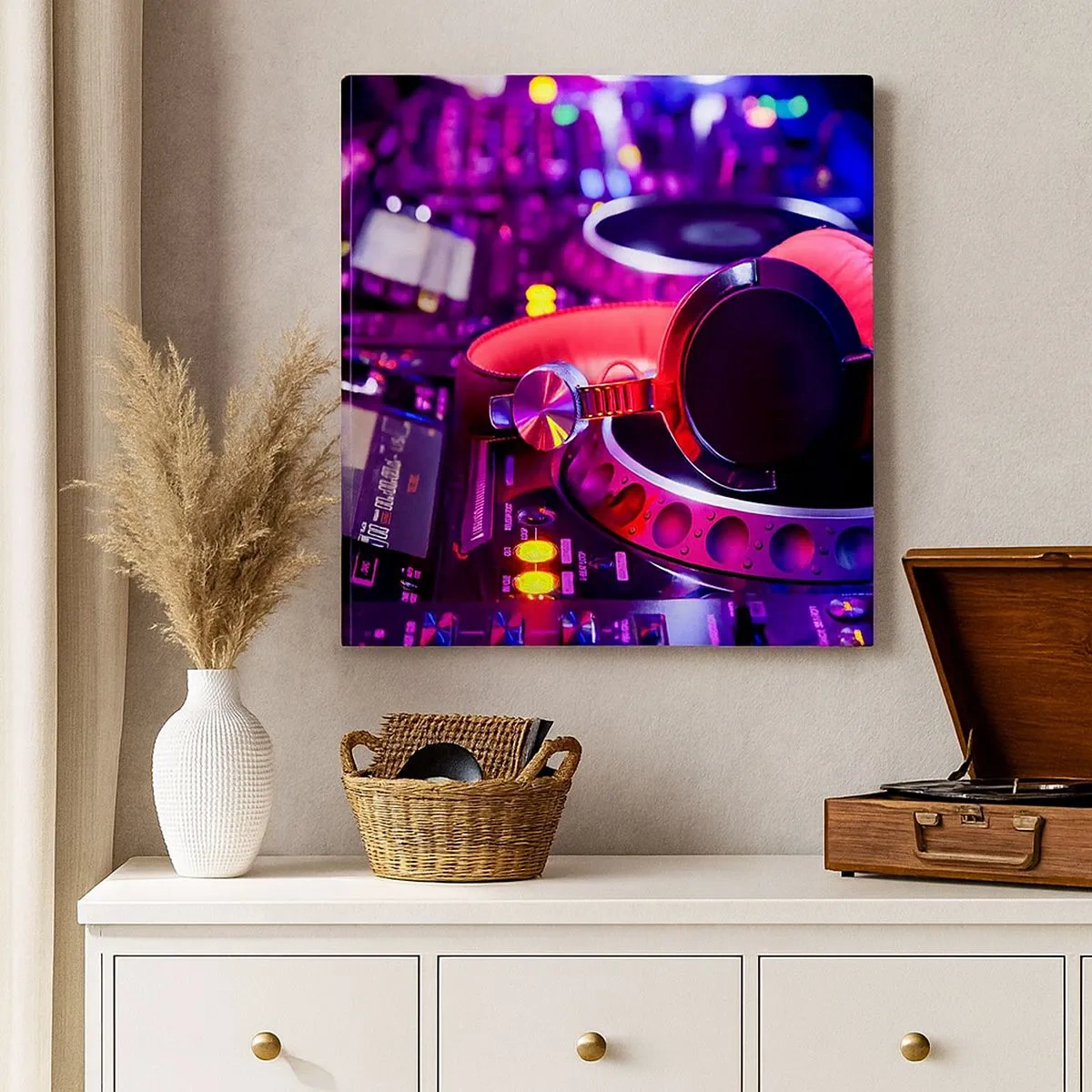 Quadro em tela - Antes da diversão começar - 30x30 cm