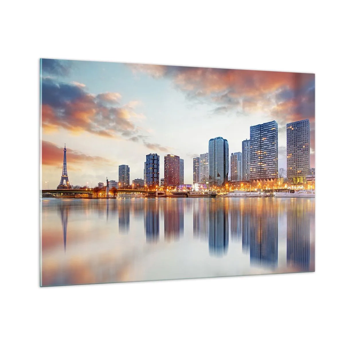 Quadro em vidro - A tranquilidade monumental de Paris - 100x70 cm