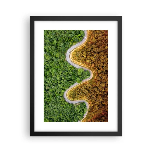 Pôster com moldura preta - Fronteiras e descobertas - 30x40 cm