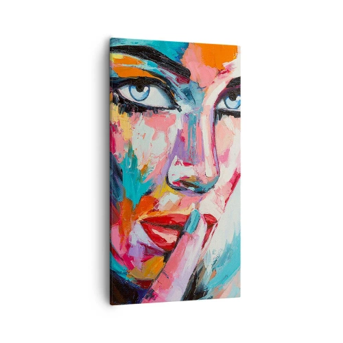 Quadro em tela - O nosso primeiro segredo - 55x100 cm