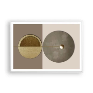 Pôster em moldura branca - Equilíbrio perfeito - 100x70 cm