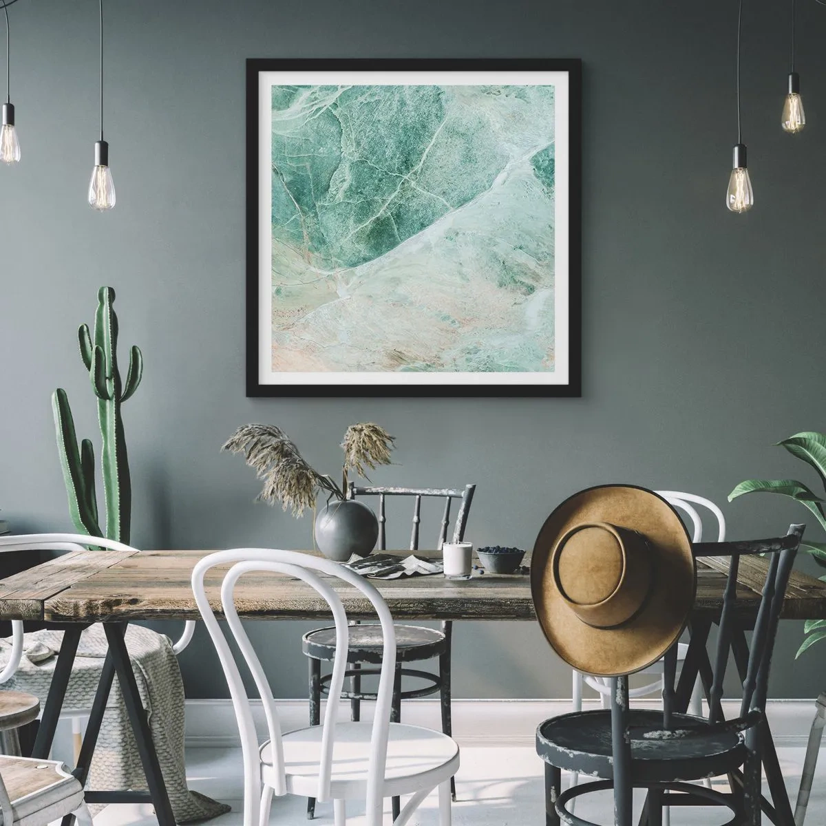 Pôster com moldura preta - A nobre frieza da pedra - 30x30 cm