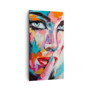 Quadro em tela - O nosso primeiro segredo - 55x100 cm