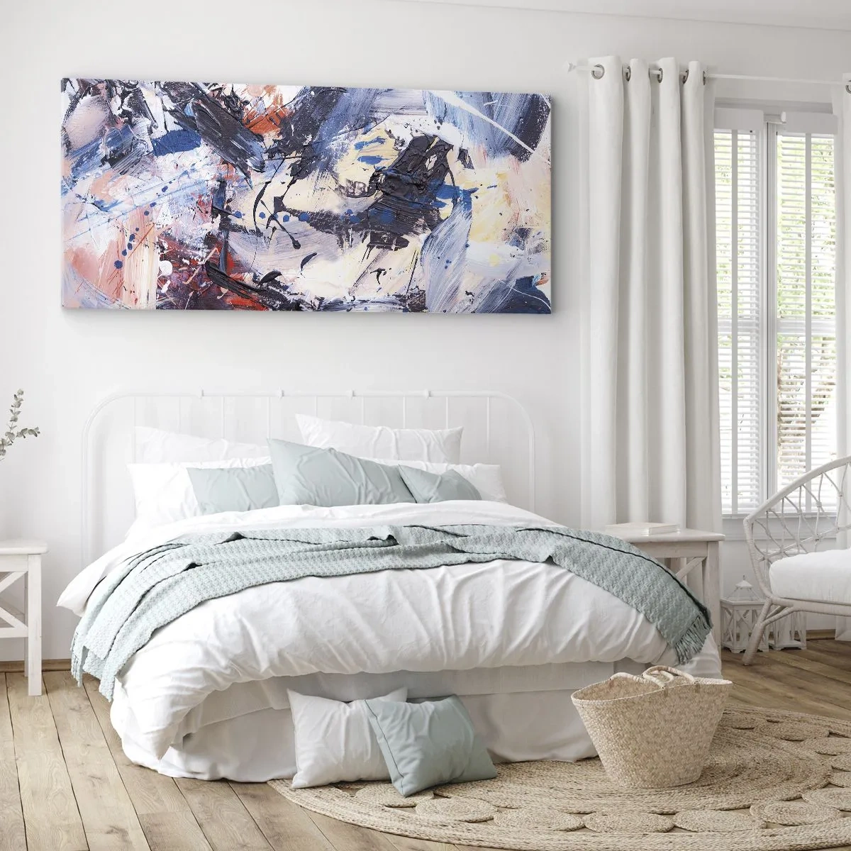 Quadro em tela - Dança louca da abstração - 120x50 cm