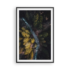 Pôster com moldura preta - Rápido e cada vez mais rápido - 61x91 cm