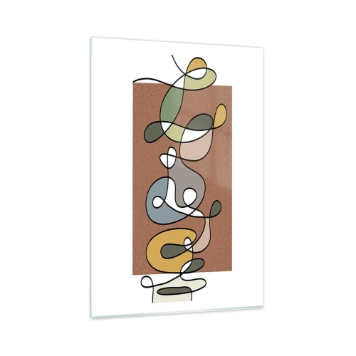 Quadro em vidro - Abstração que vale a pena sorrir - 80x120 cm