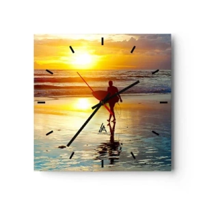 Relógio de parede - Relógio em vidro - O Retorno do Guerreiro - 30x30 cm