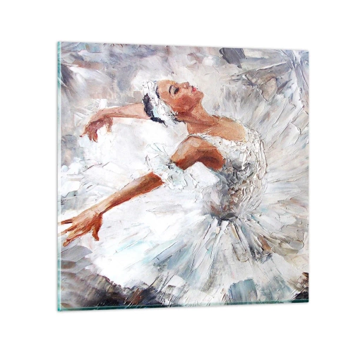 Quadro em vidro - Delicado e leve como tule - 70x70 cm