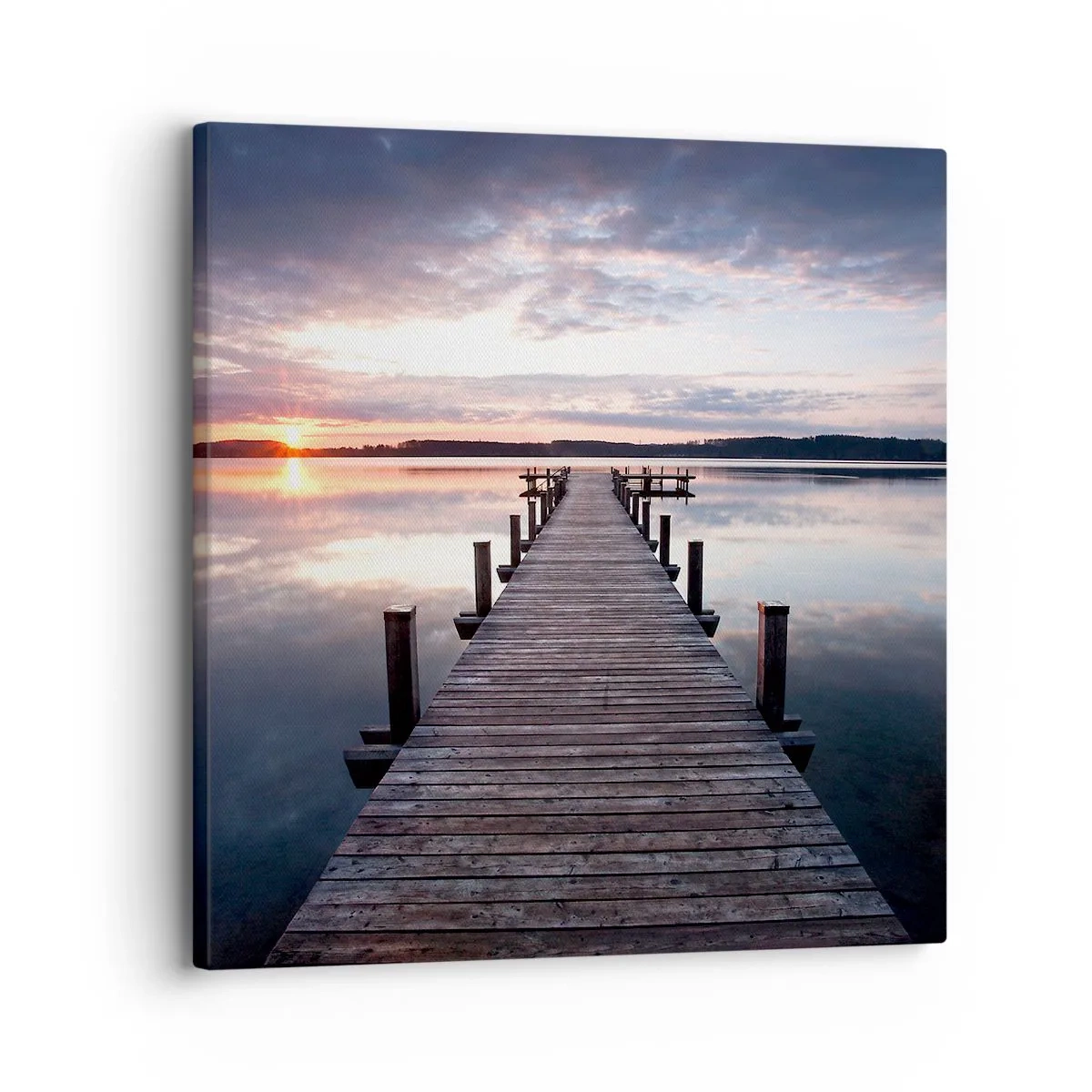 Quadro em tela - A tranquila fronteira do dia e da noite - 30x30 cm