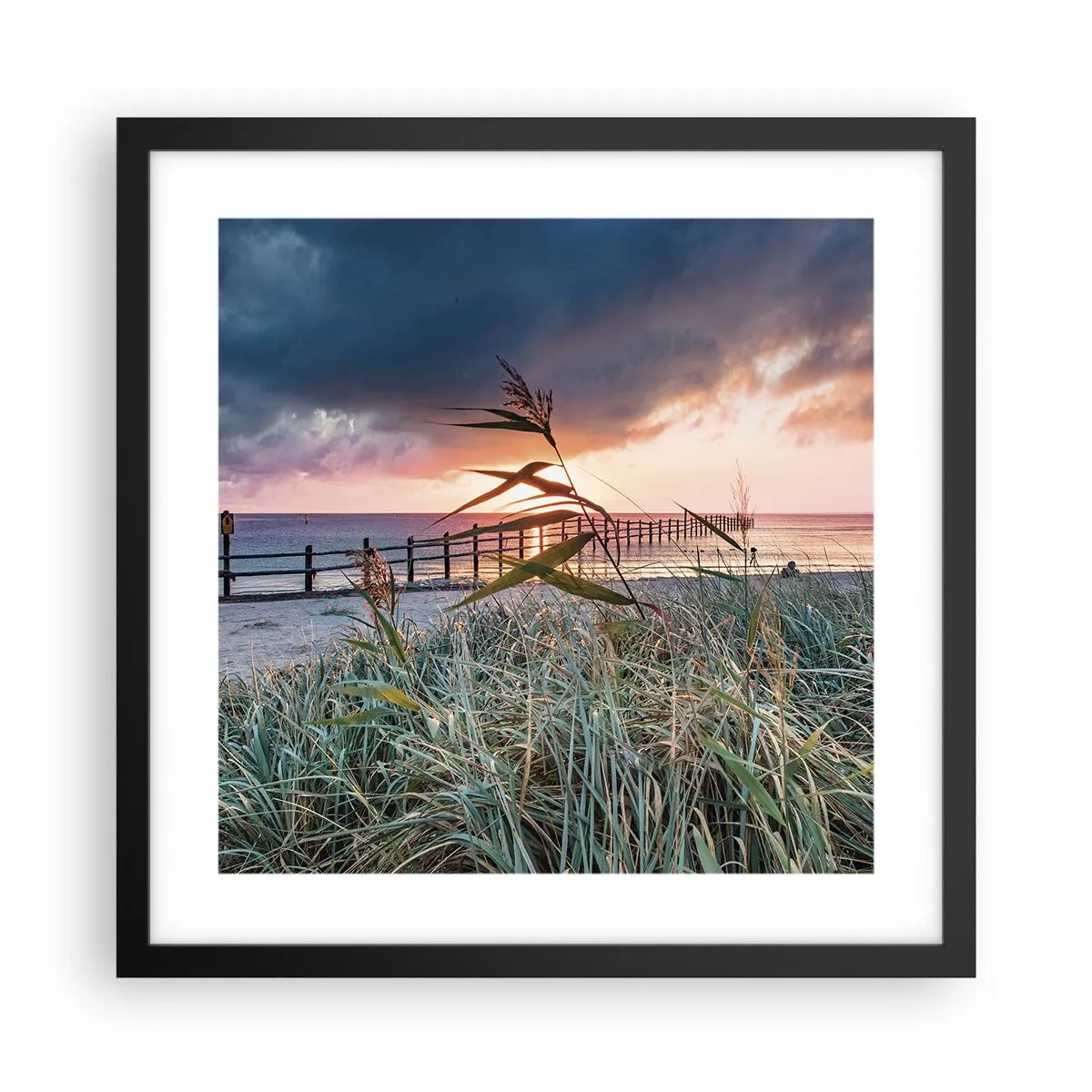 Pôster com moldura preta - O vento não leva - 40x40 cm