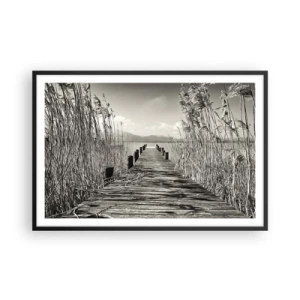 Pôster com moldura preta - No silêncio da relva - 91x61 cm
