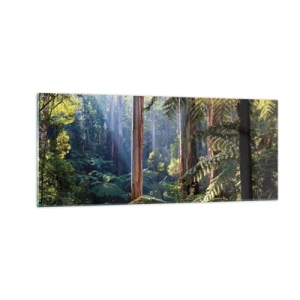 Quadro em vidro - Um conto de fadas da floresta - 100x40 cm