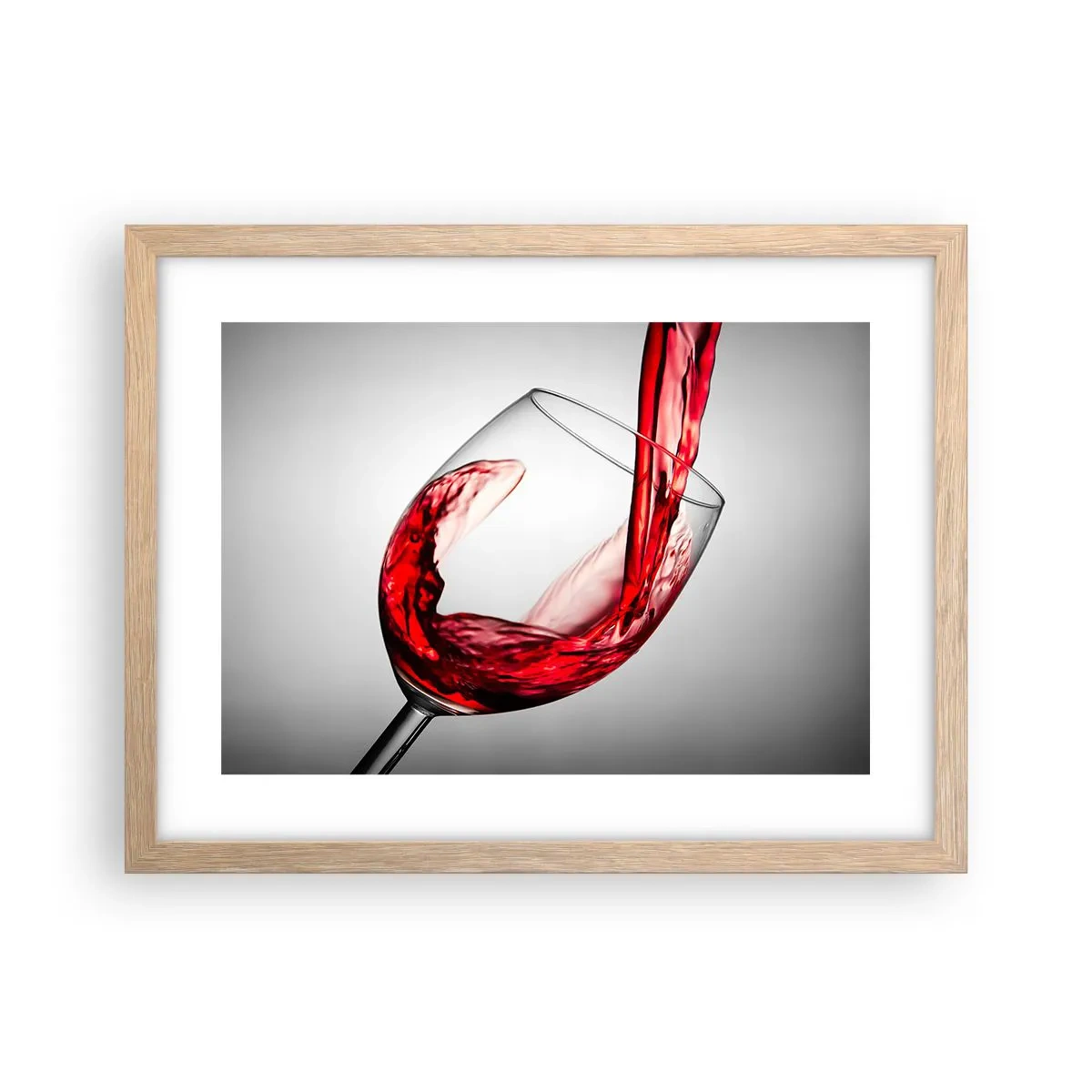 Pôster com moldura de carvalho claro - Cor - movimento - som - 40x30 cm