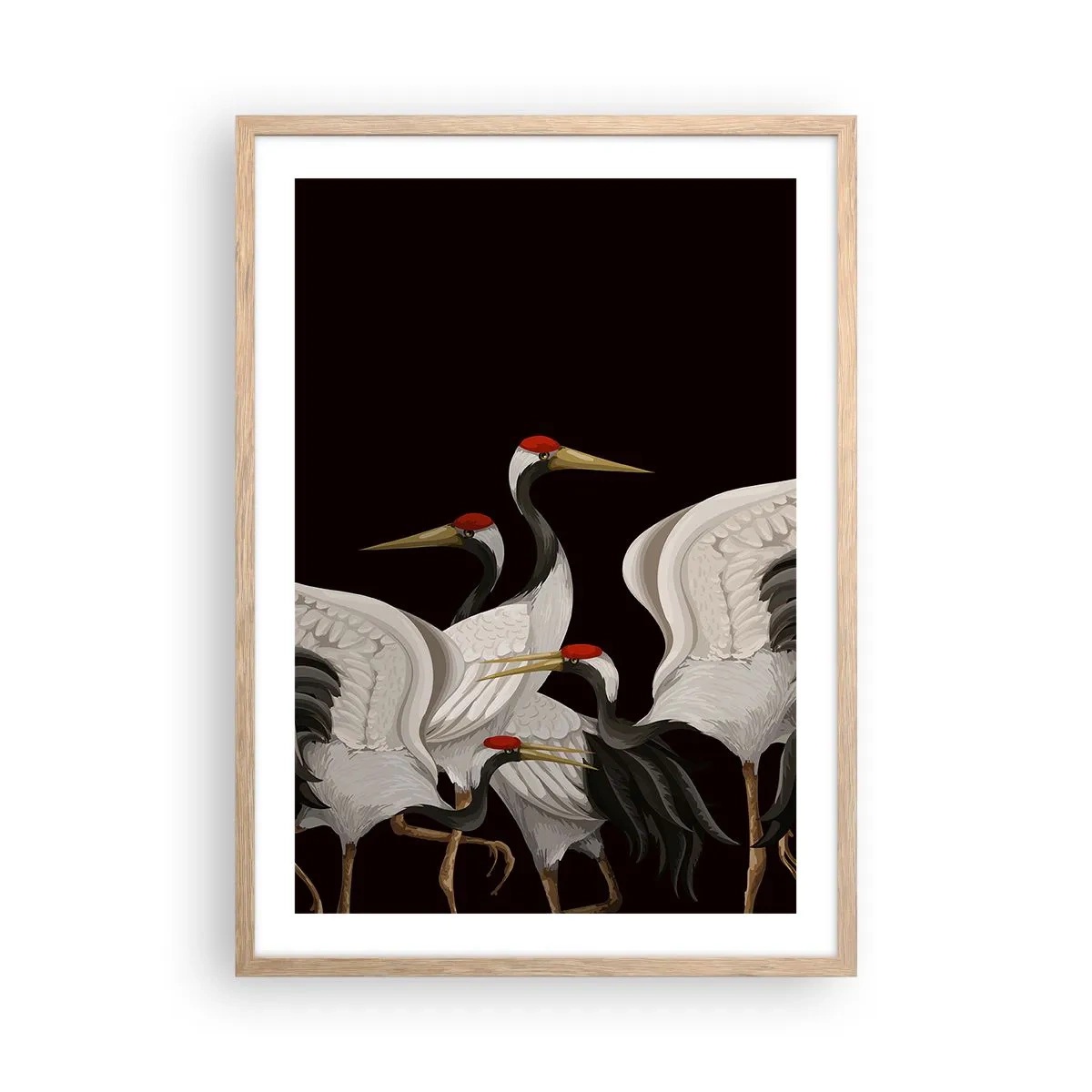 Pôster com moldura de carvalho claro - Assuntos de aves - 50x70 cm