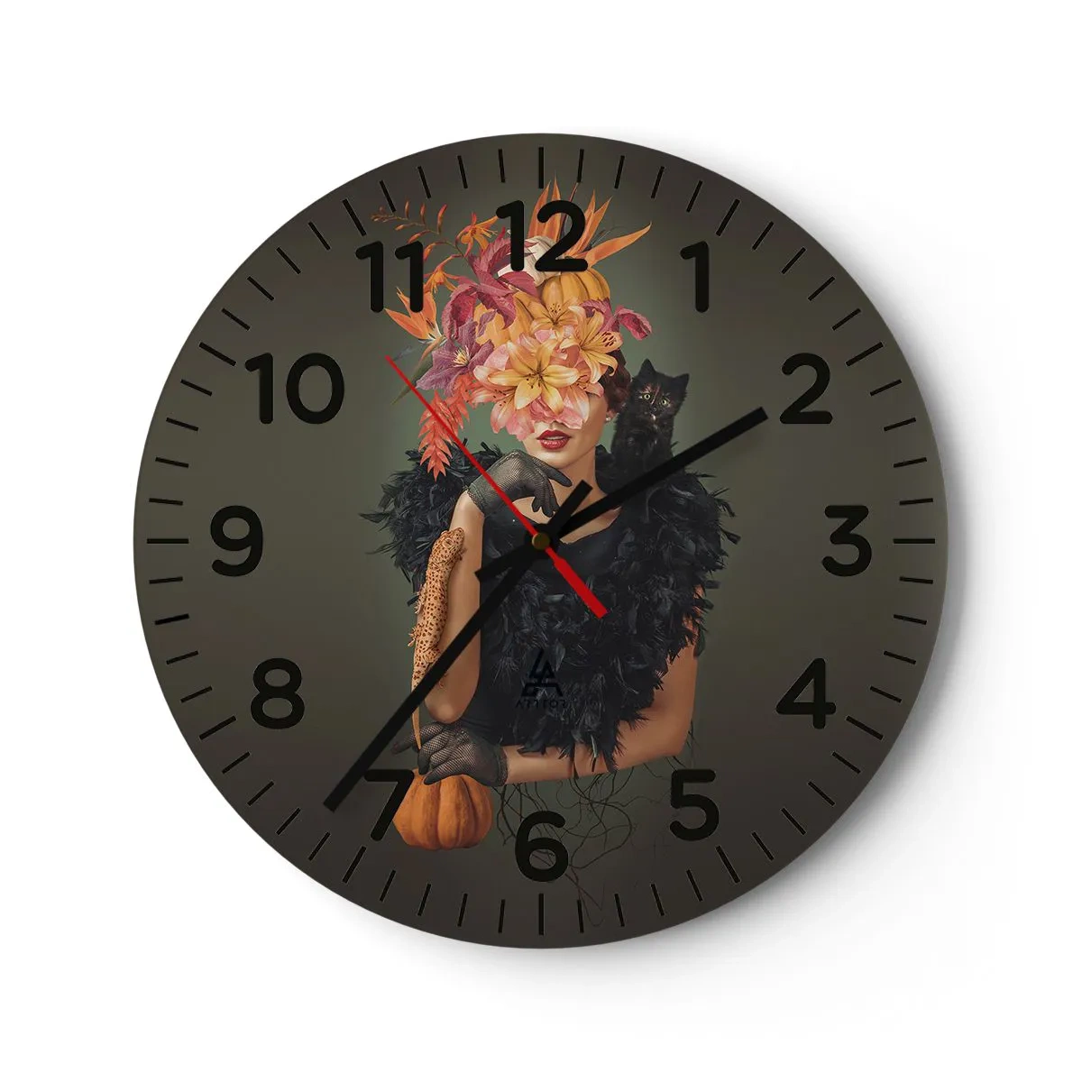 Relógio de parede - Relógio em vidro - O feitiço da bruxa - 30x30 cm