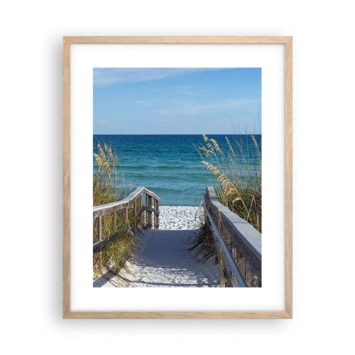 Pôster com moldura de carvalho claro - Ao sol, ao vento - 40x50 cm