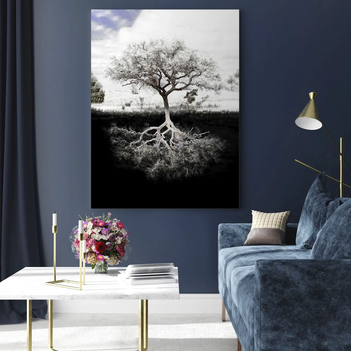 Quadro em vidro - Descobrir a natureza do mundo - 70x100 cm