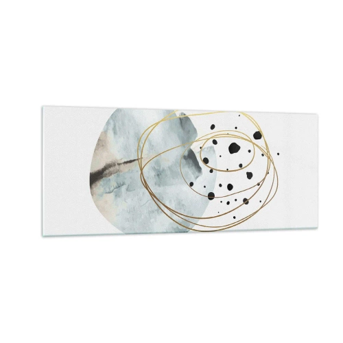 Quadro em vidro - No abraço ao espaço - 100x40 cm