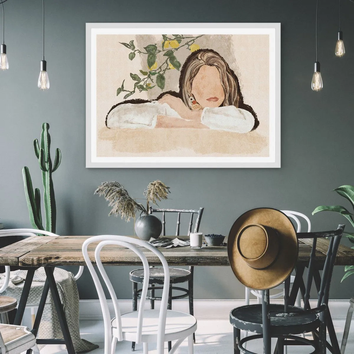 Pôster em moldura branca - Beleza do sul - 91x61 cm