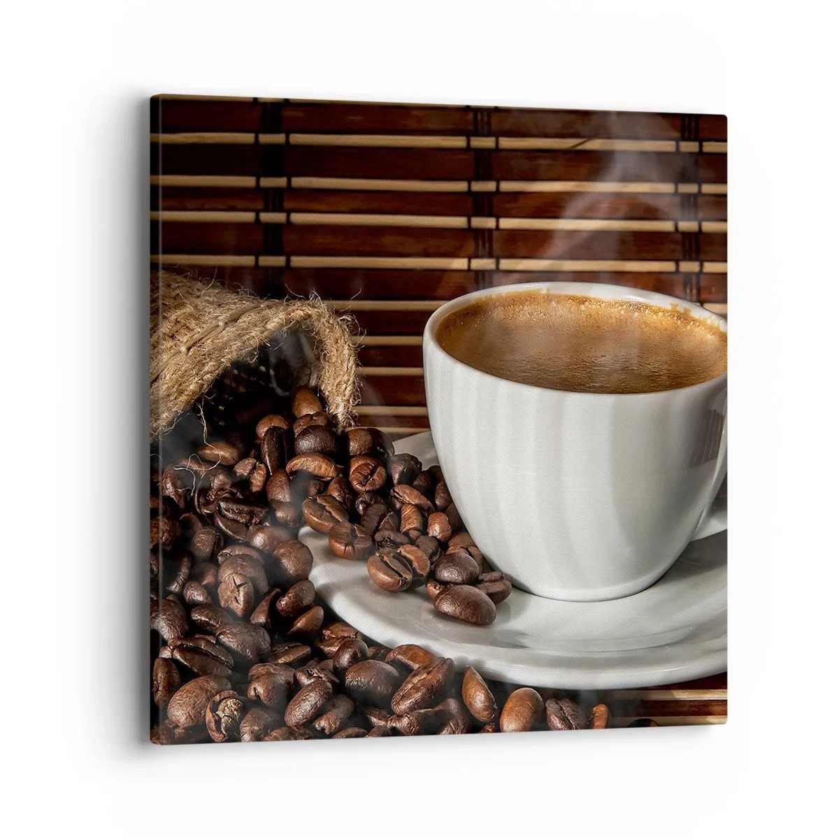 Quadro em tela - A escuridão do carvão, a transparência do âmbar - 40x40 cm