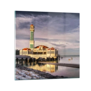 Quadro em vidro - Templo da natureza - 30x30 cm