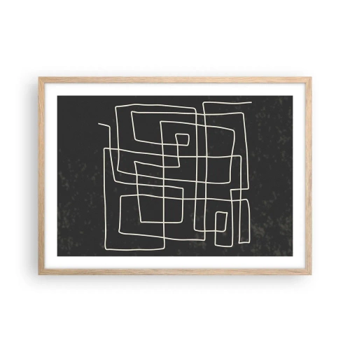 Pôster com moldura de carvalho claro - Não é tão simples - 70x50 cm