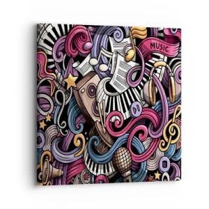 Quadro em tela - Melodia complicada - 30x30 cm