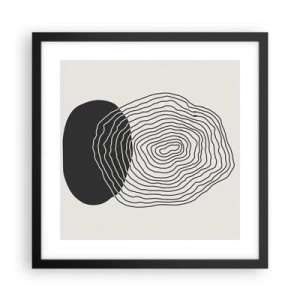 Pôster com moldura preta - Duração e vibração - 40x40 cm