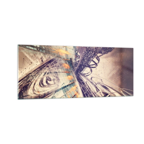 Quadro em vidro - Com muita pressa - 100x40 cm