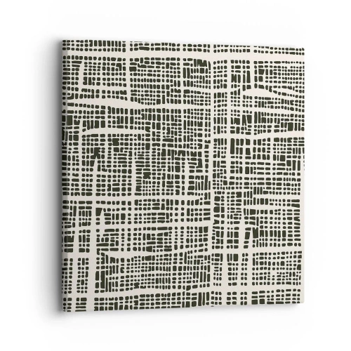 Quadro em tela - Uma composição tecida - 30x30 cm