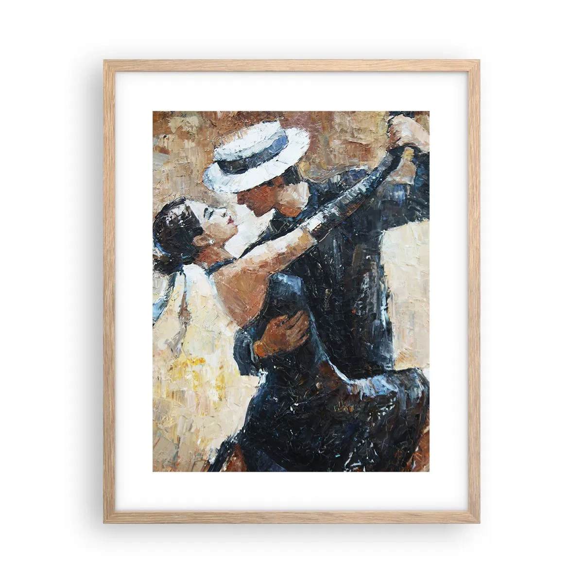 Pôster com moldura de carvalho claro - A la Rudolf Valentino - 40x50 cm