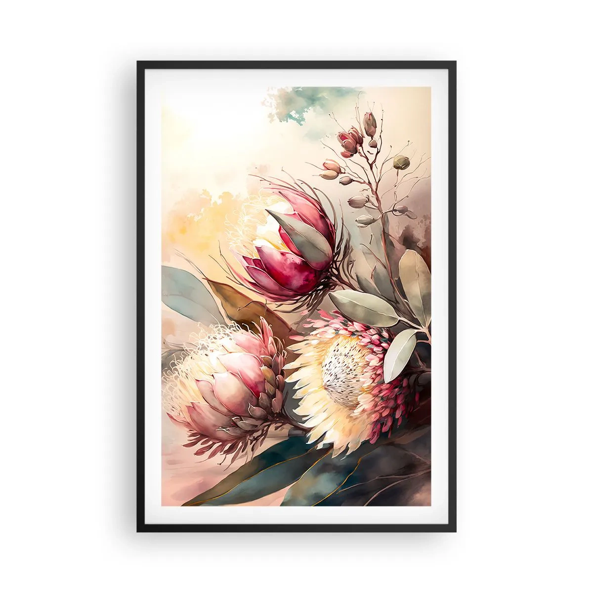 Pôster com moldura preta - De perfil e de frente - 61x91 cm