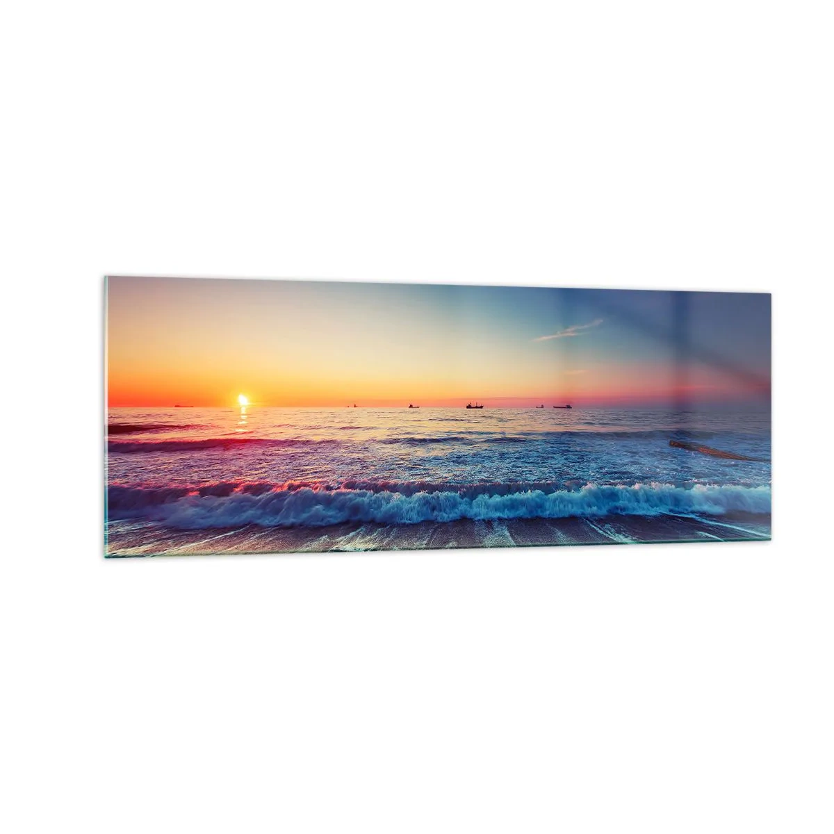 Quadro em vidro - E além do horizonte? - 140x50 cm