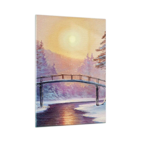 Quadro em vidro - Quatro estações - inverno - 50x70 cm