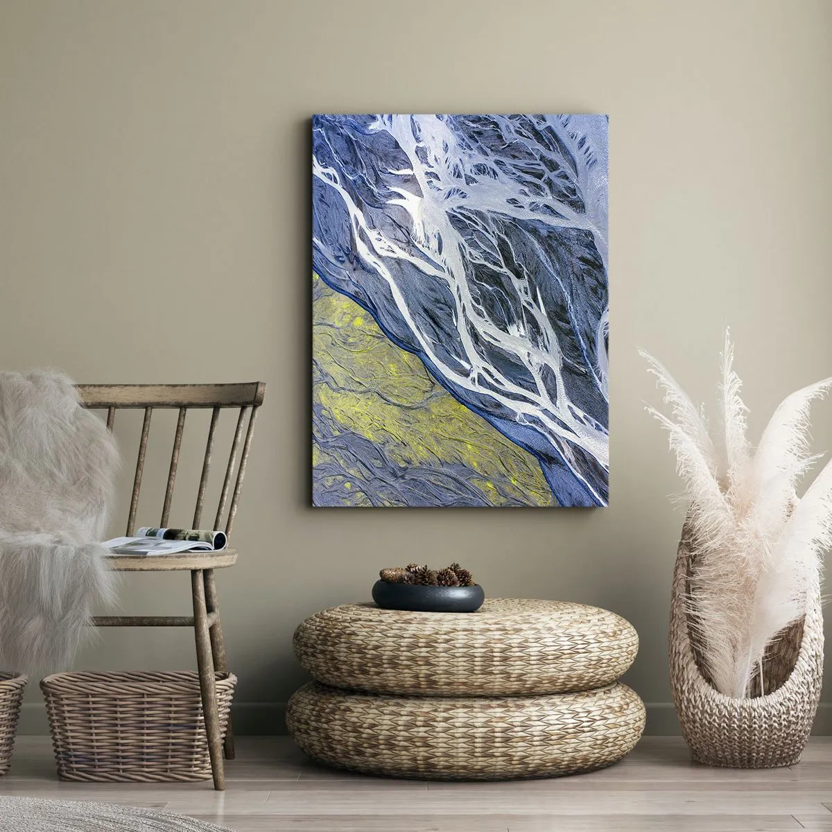 Quadro em tela - Pinturas rupestres da natureza - 50x70 cm