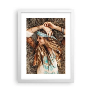 Pôster em moldura branca - A caminho do verão do amor - 30x40 cm
