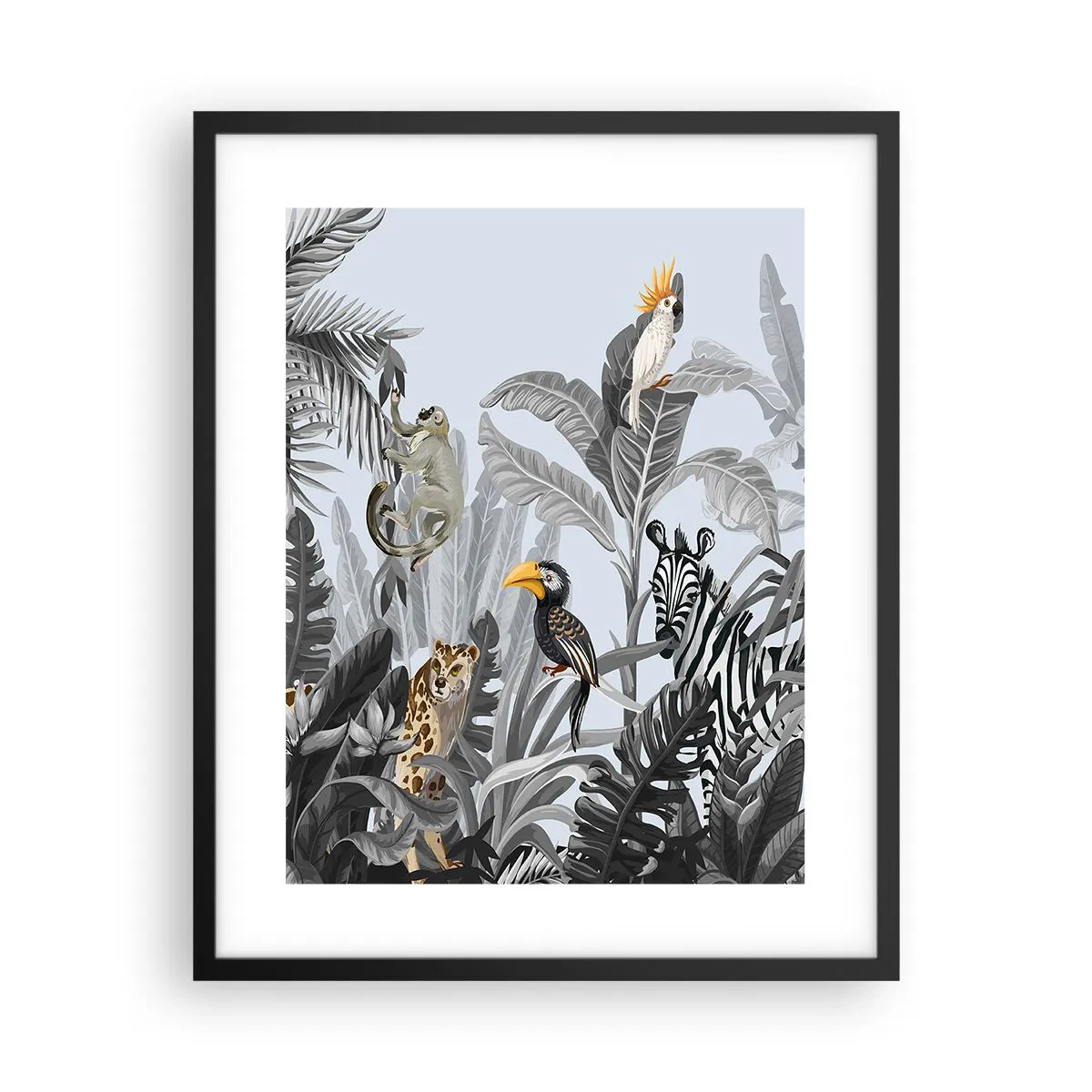 Pôster com moldura preta - Conto de fadas africano - 40x50 cm