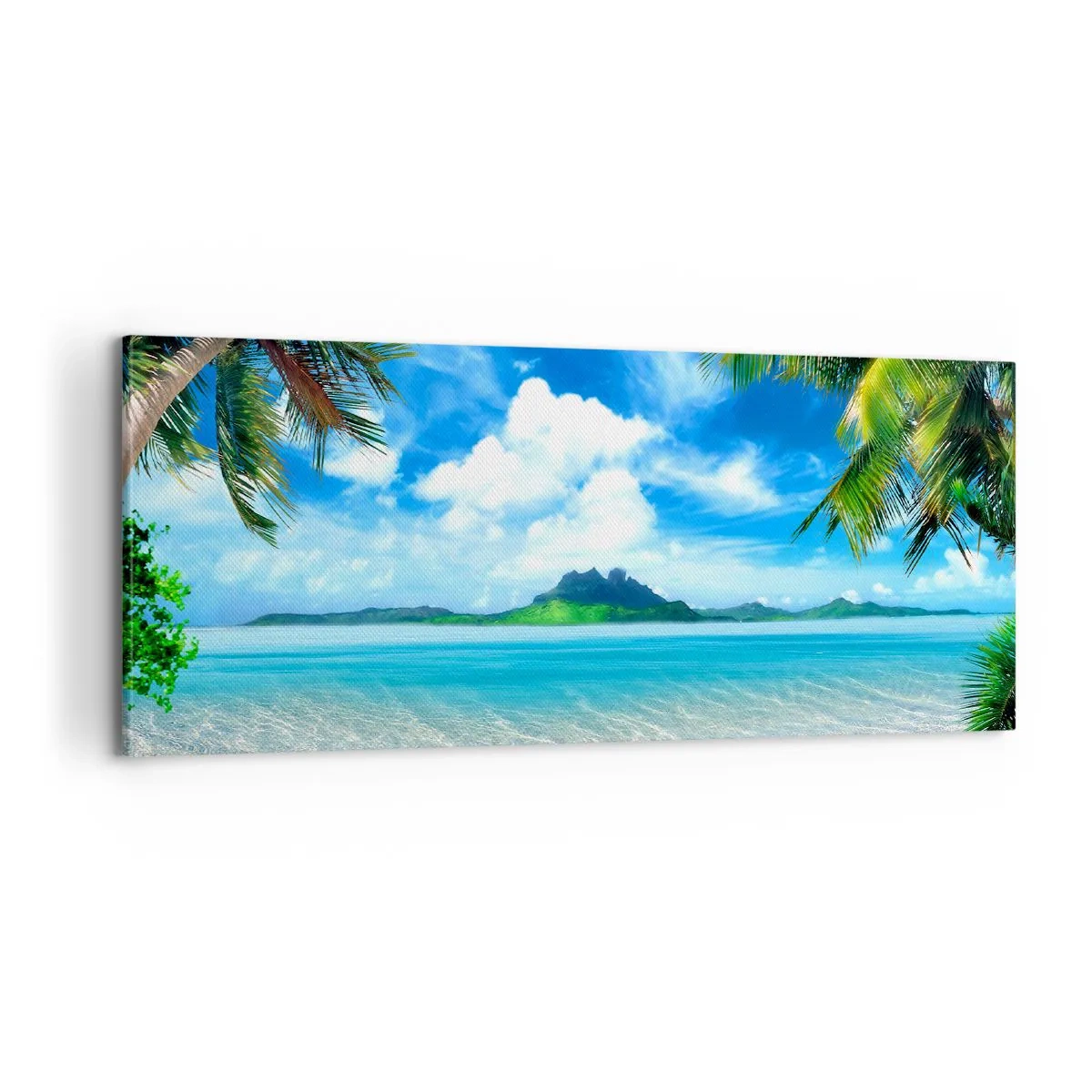 Quadro em tela - O azul dos trópicos - 100x40 cm