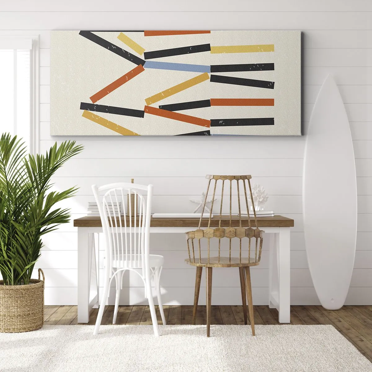 Quadro em tela - Composição ao nível - 100x40 cm
