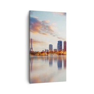 Quadro em tela - A tranquilidade monumental de Paris - 45x80 cm