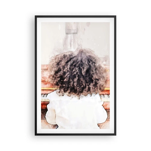 Pôster com moldura preta - Num mundo novo - 61x91 cm