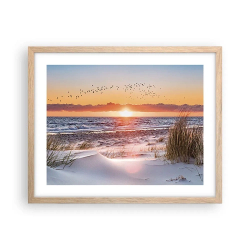 Pôster com moldura de carvalho claro - Paisagem horizontal - 50x40 cm
