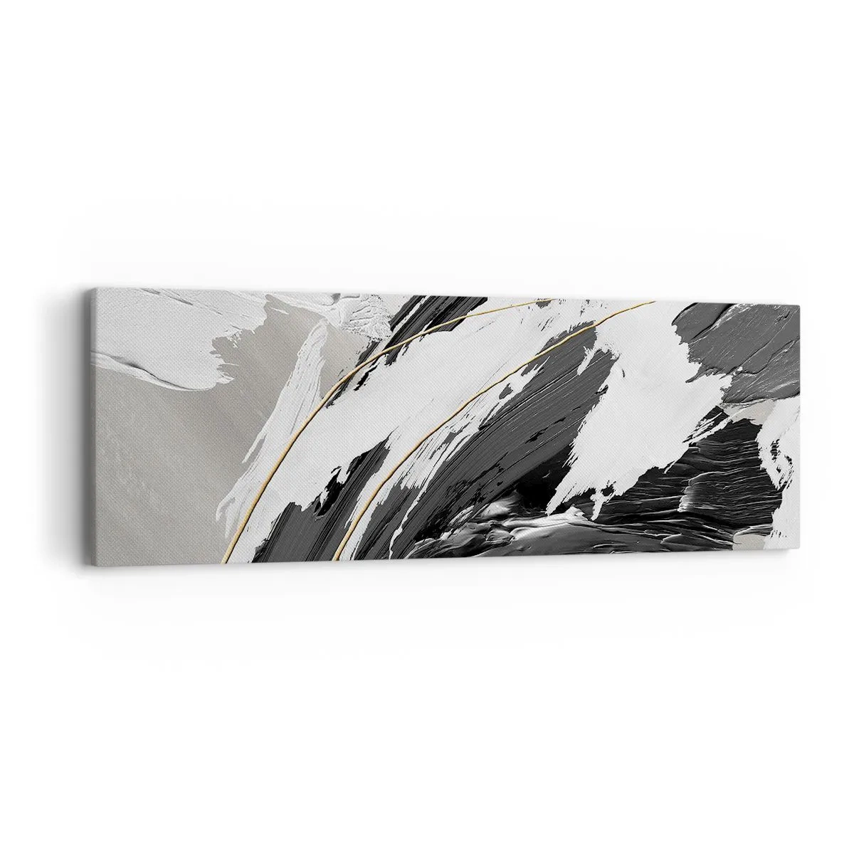 Quadro em tela - Abstração em grande escala - 90x30 cm