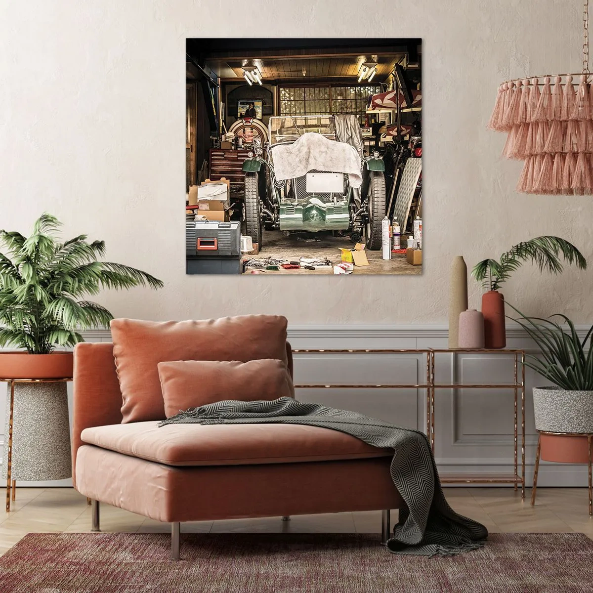 Quadro em tela - De volta ao passado - 40x40 cm