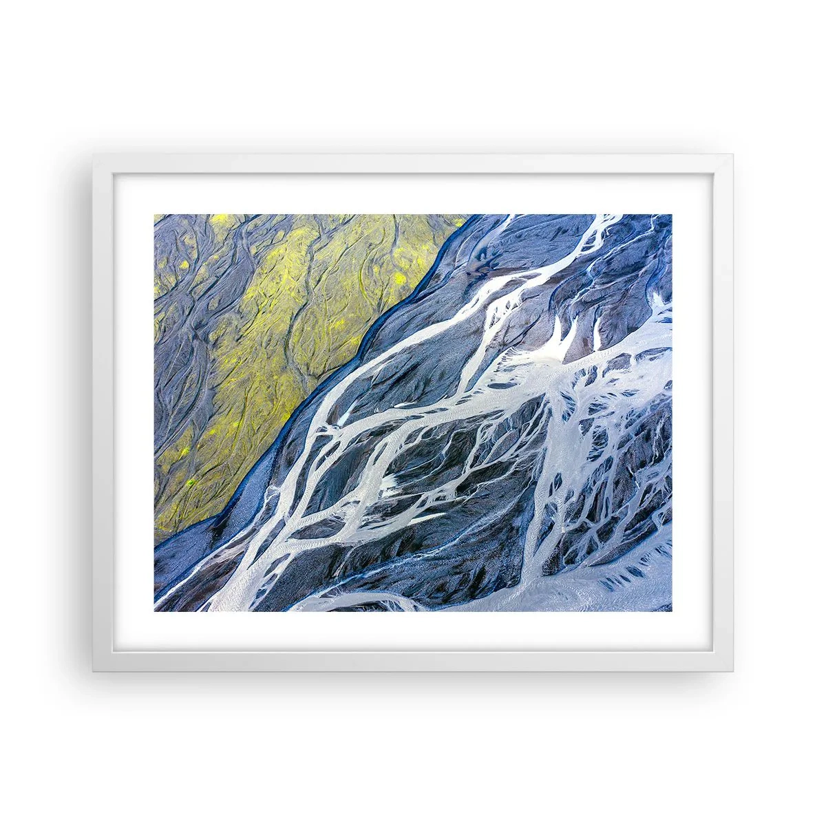 Pôster em moldura branca - Pinturas rupestres da natureza - 50x40 cm