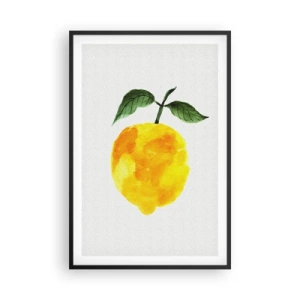 Pôster com moldura preta - Como saborear o sol - 61x91 cm