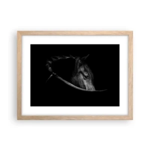 Pôster com moldura de carvalho claro - Príncipe Negro - 40x30 cm